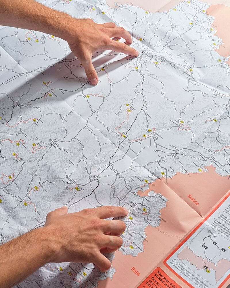 Coffret de 100 Randonnées en France | Recto Verso carte de randonnée Recto Verso