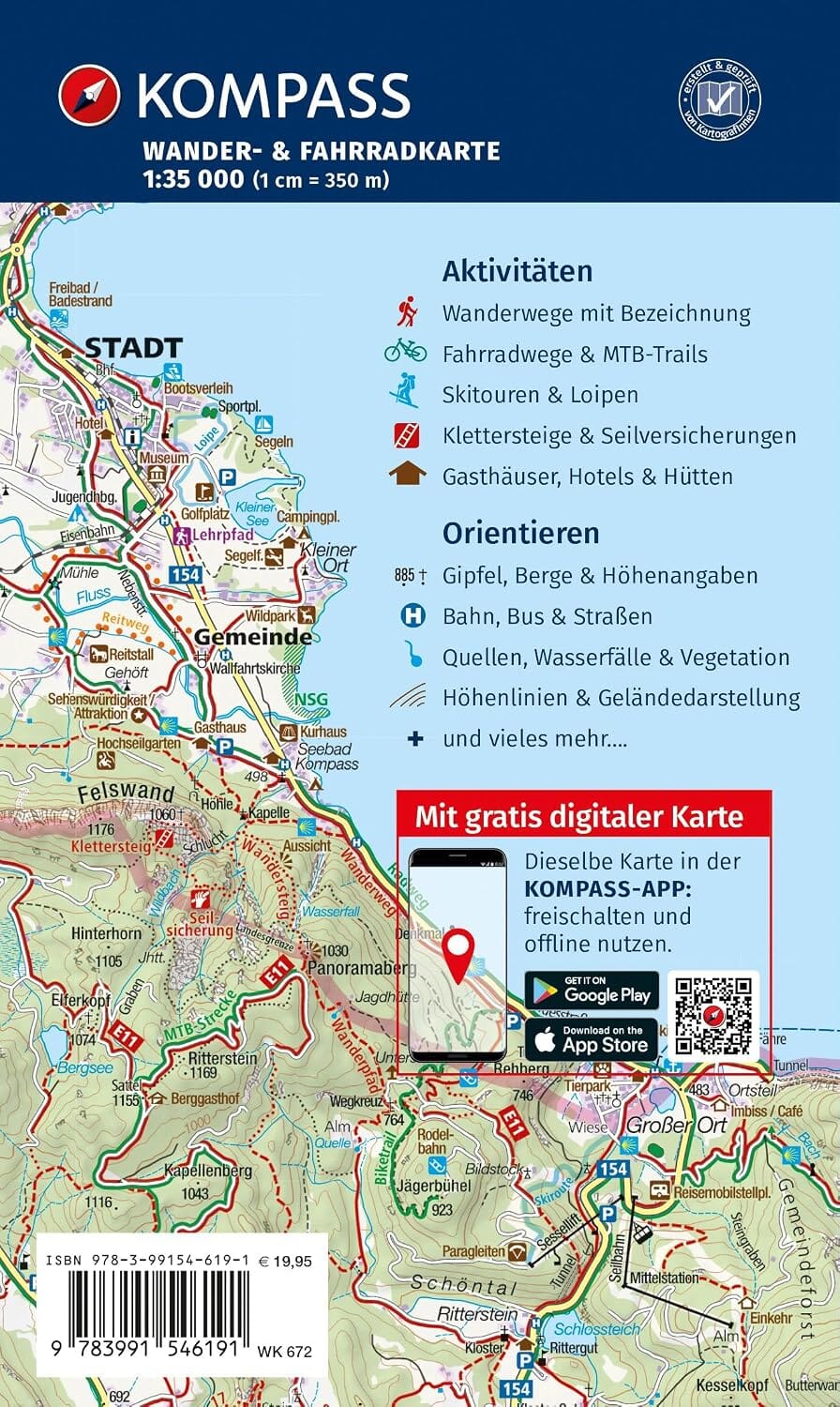 Coffret de cartes de randonnée - Dolomites - 1:35 000 | Kompass 672 carte de randonnée Kompass 