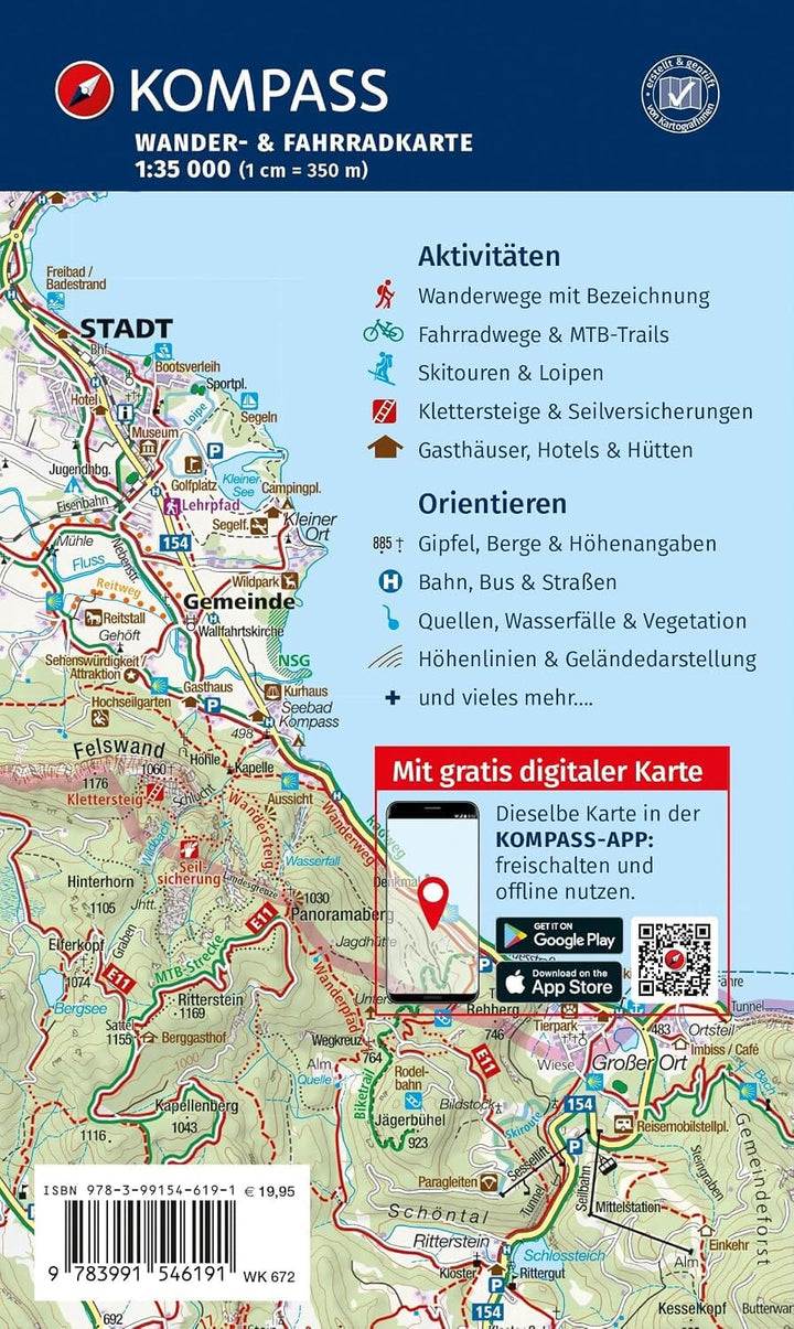 Coffret de cartes de randonnée - Dolomites - 1:35 000 | Kompass 672 carte de randonnée Kompass 