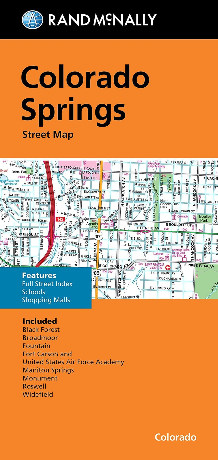 Colorado Springs, Colorado | Rand McNally carte pliée Rand McNally 