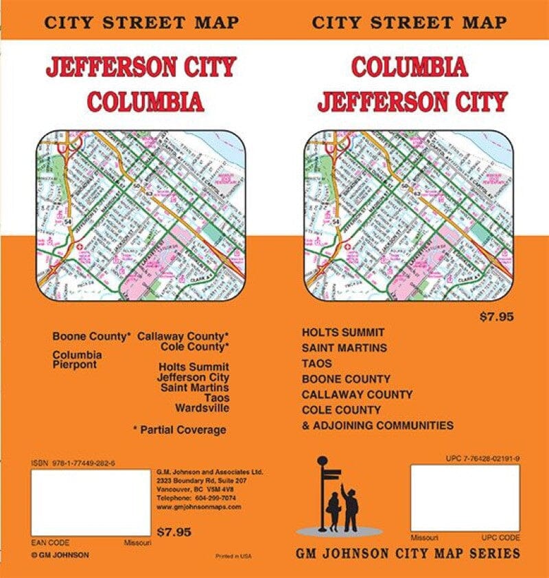 Plan de ville - Columbia et Jefferson City (Missouri) | GM Johnson plan de ville GM Johnson