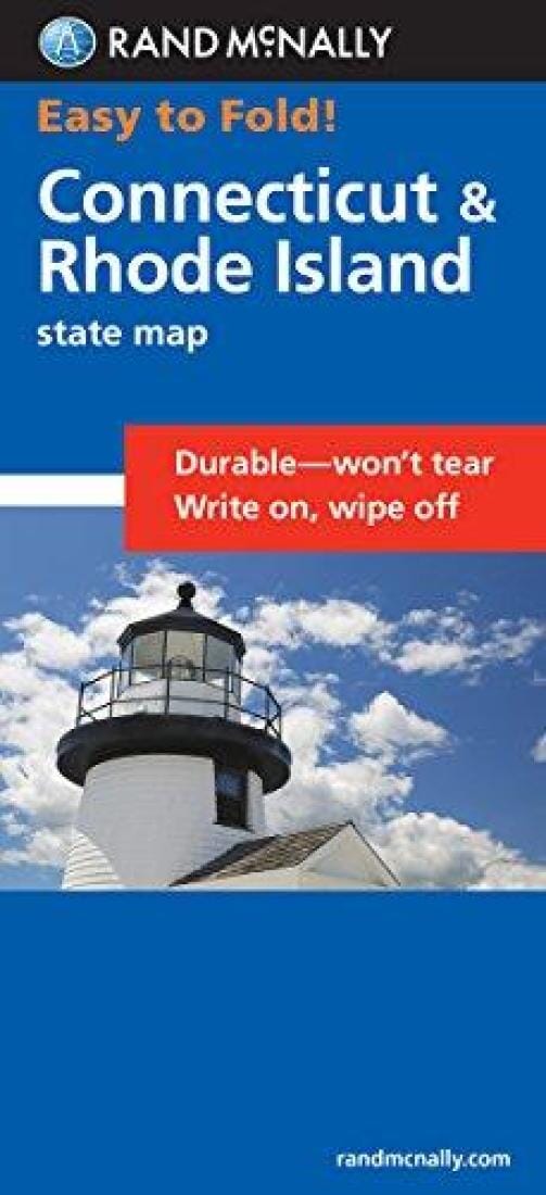 Connecticut et Rhode Island, carte facile à plier | Rand McNally carte routière Rand McNally