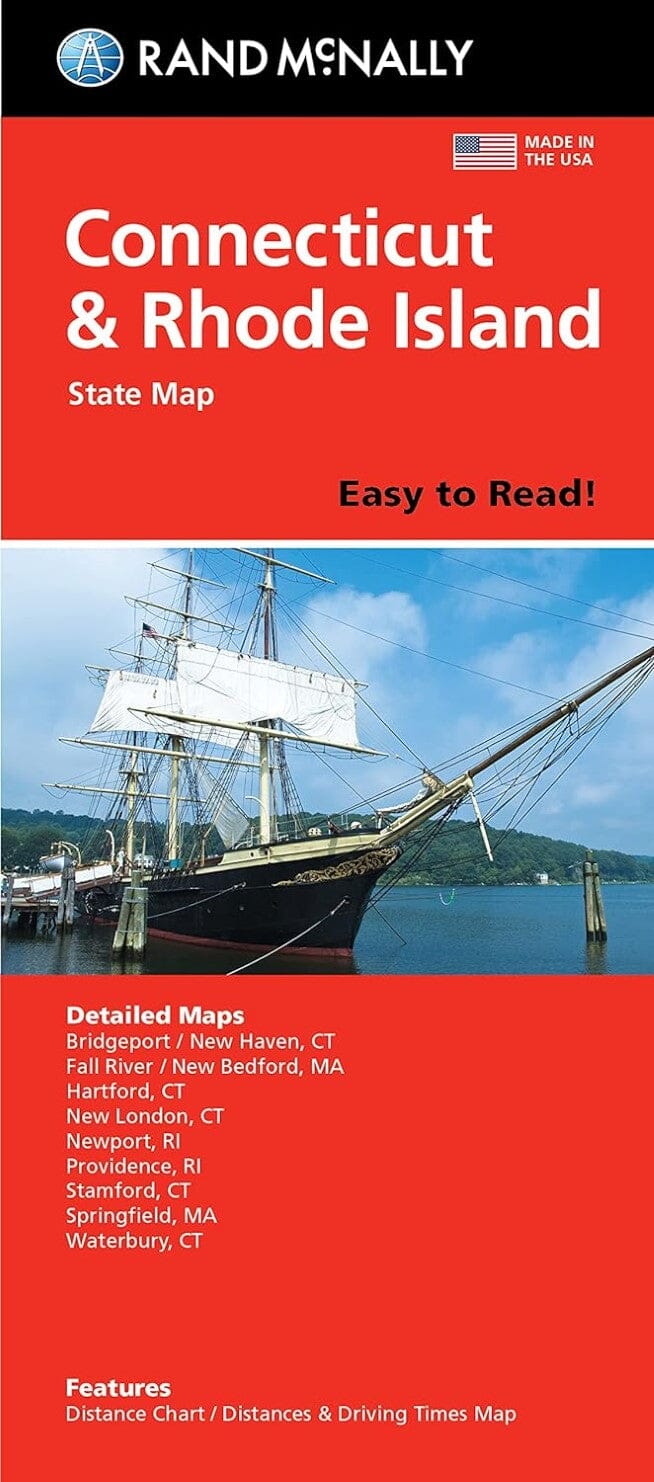 Connecticut et Rhode Island | Rand McNally carte routière Rand McNally