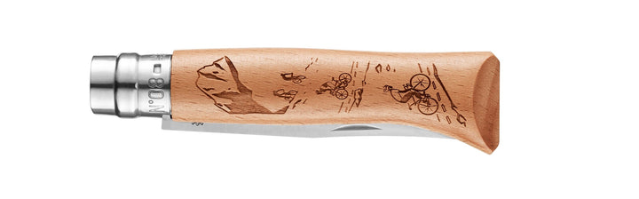 Couteau Opinel N°08 Gravé Sport Hêtre Couteau de poche Opinel 