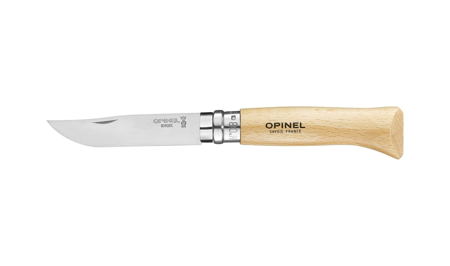 Couteau Opinel N°08 Inox – Manche hêtre Couteau de poche Opinel
