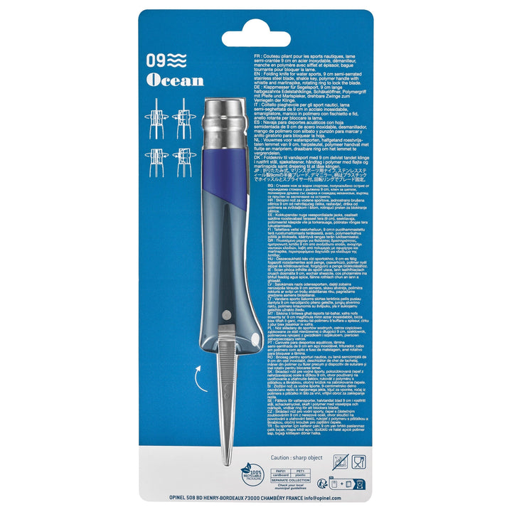 Couteau Opinel N°09 Océan Bleu Reflex Couteau de poche Opinel 