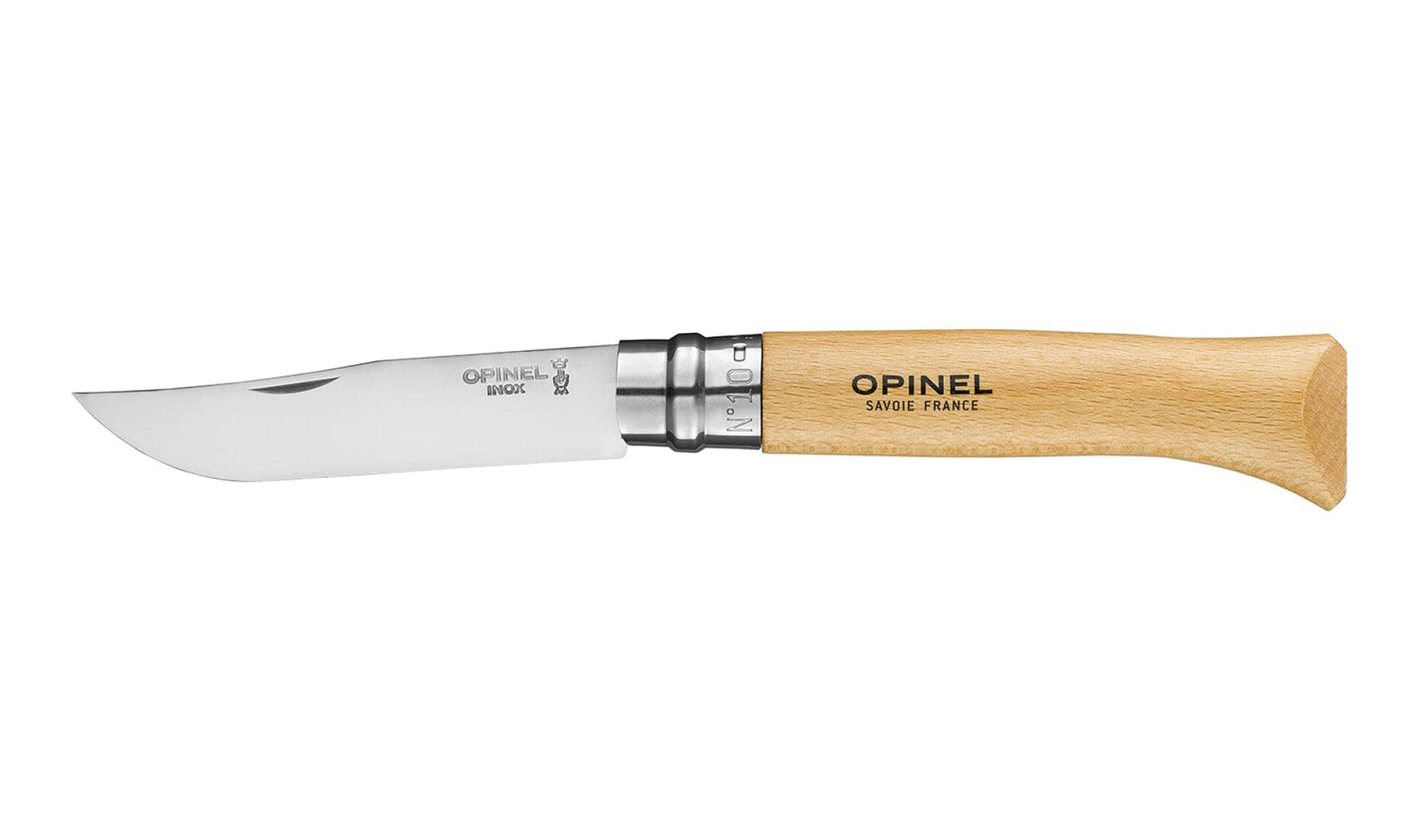 Couteau Opinel N°10 Inox – Manche hêtre Couteau de poche Opinel
