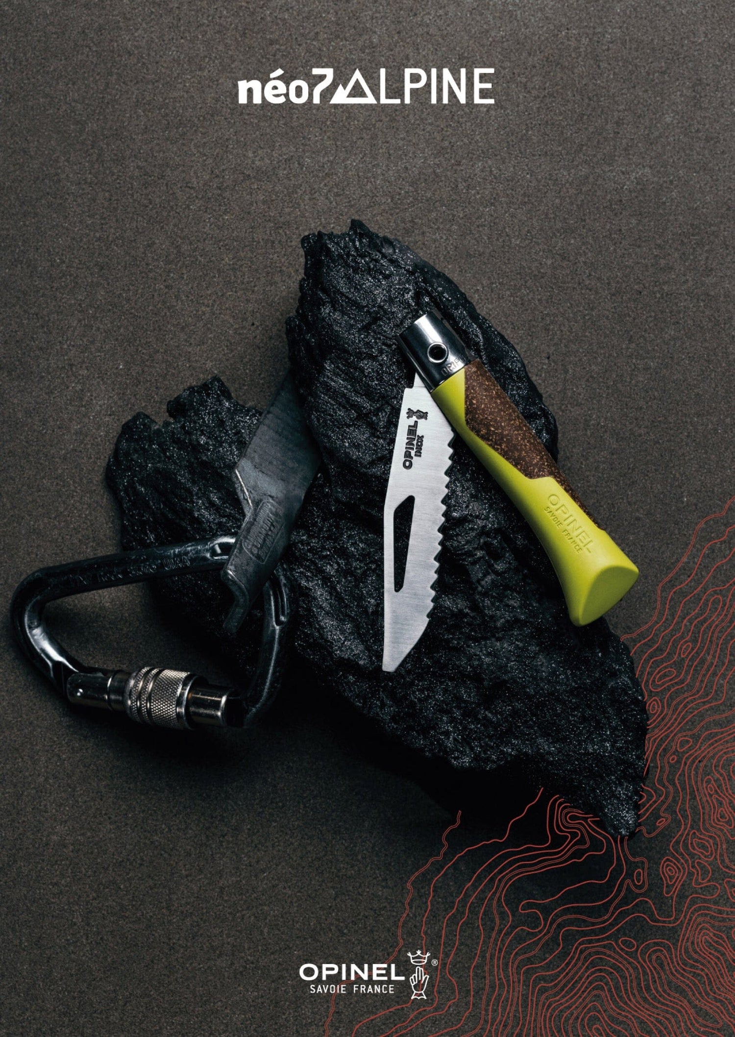 Couteau Opinel néo7 Alpine Couteau de poche Opinel 