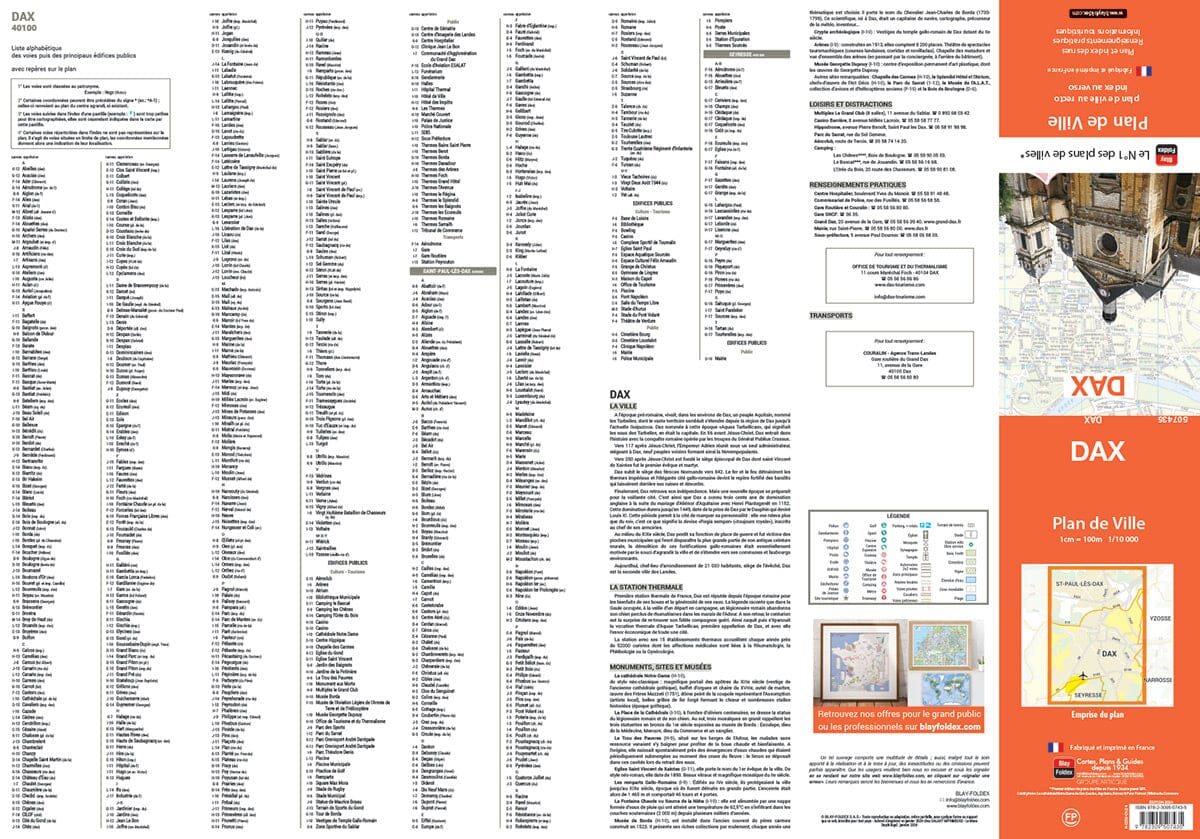 Dax, Landes - Plan de ville | Blay Foldex plan de ville Blay Foldex