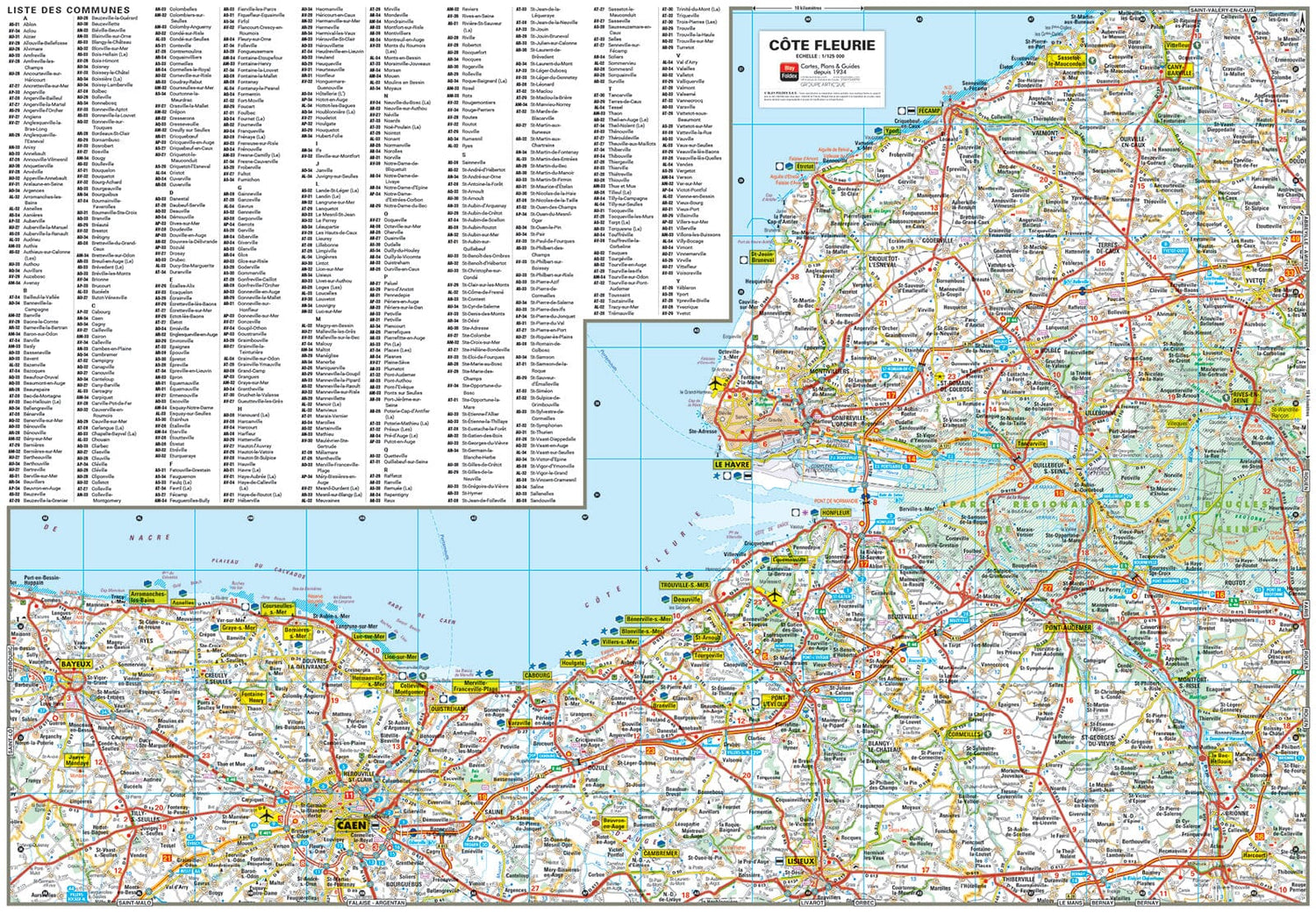 Deauville, Trouville-sur-Mer et Honfleur, Calvados - Plan de ville | Blay Foldex plan de ville Blay Foldex