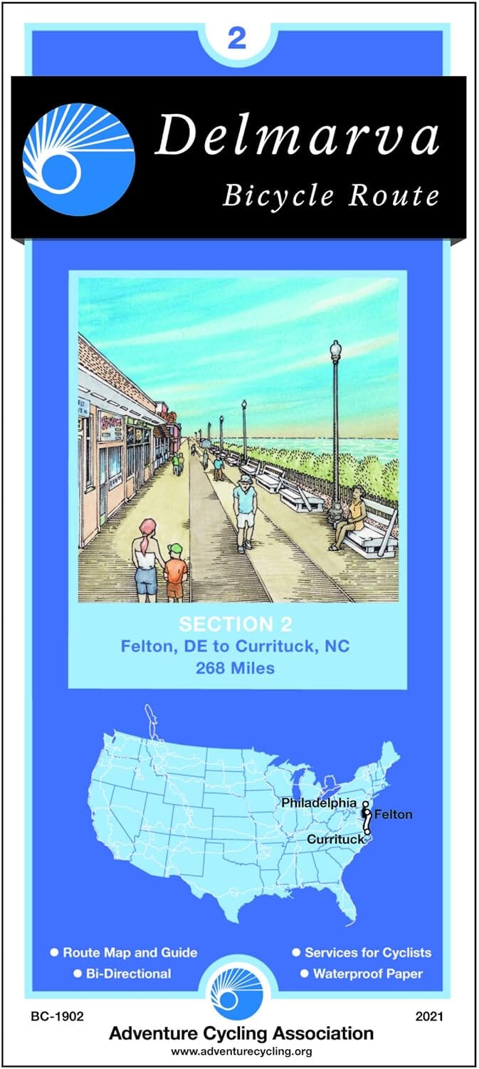 Delmarva - Bicycle Route Section #2 | Adventure Cycling Association carte cycliste Adventure Cycling Association