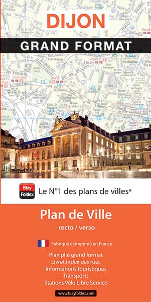 Dijon - Plan de ville grand format | Blay Foldex plan de ville Blay Foldex