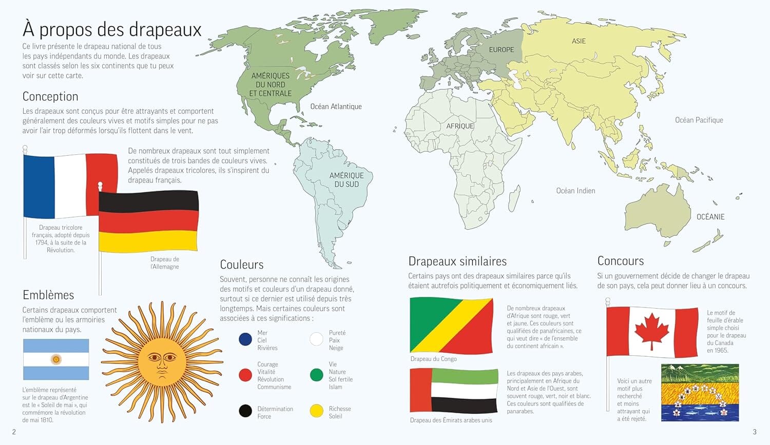 Drapeaux du monde à colorier, dès 6 ans | Usborne guide pratique Usborne 