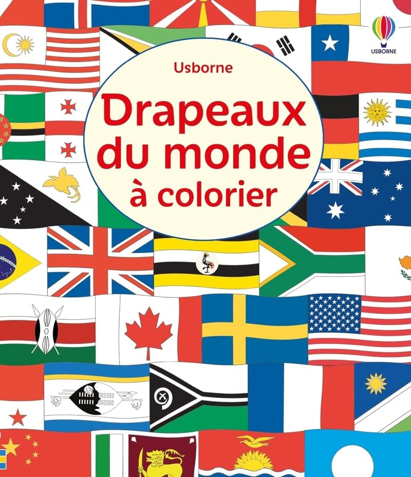 Drapeaux du monde à colorier, dès 6 ans | Usborne guide pratique Usborne 