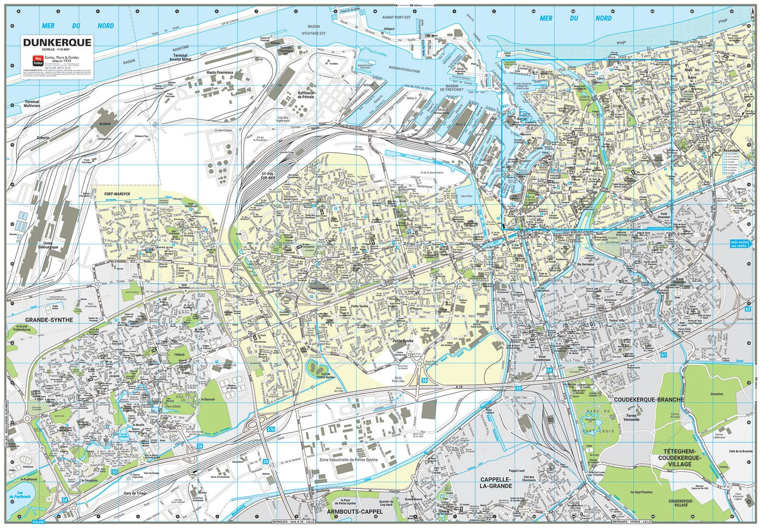 Dunkerque, Nord - Plan de ville | Blay Foldex plan de ville Blay Foldex