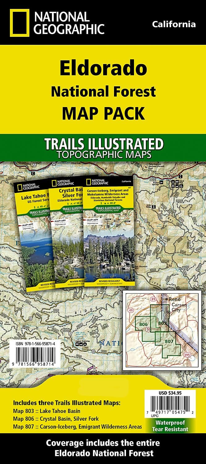 Eldorado National Forest (lot de cartes) | National Geographic carte de randonnée National Geographic 