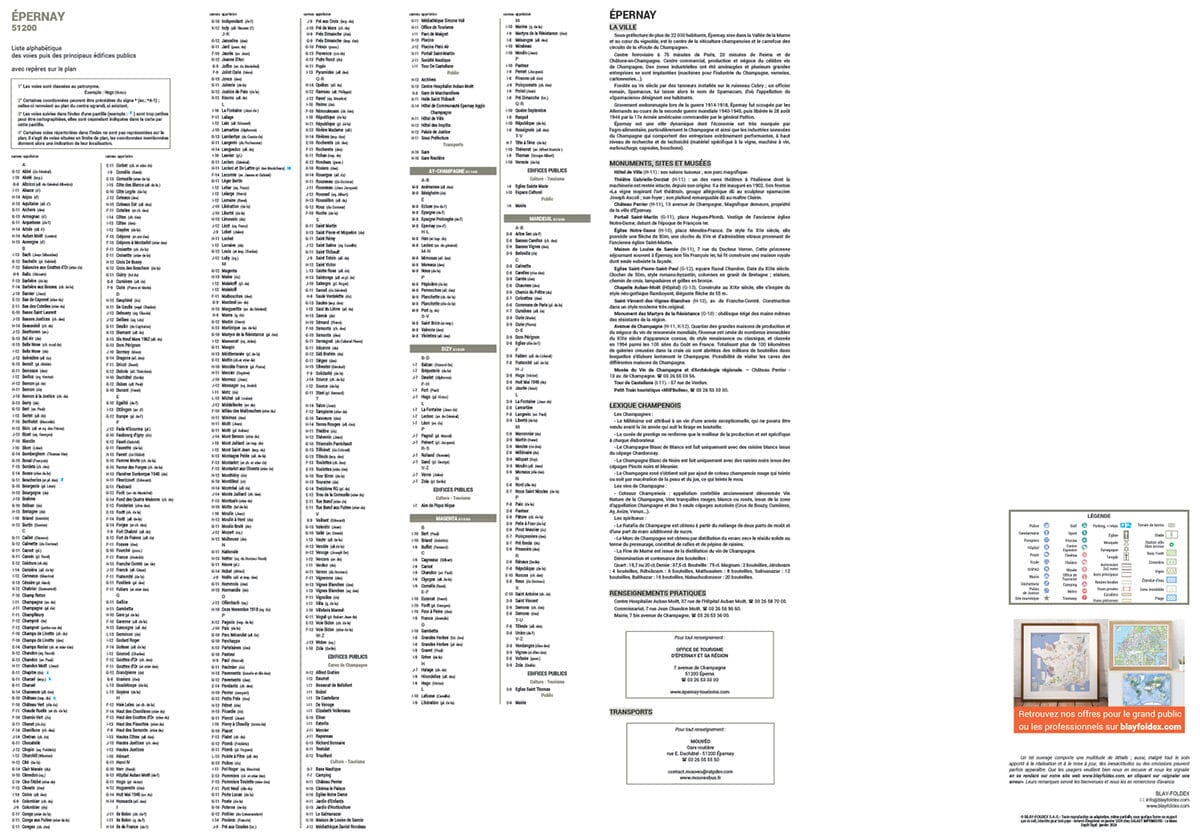 Épernay, Marne - Plan de ville | Blay Foldex plan de ville Blay Foldex