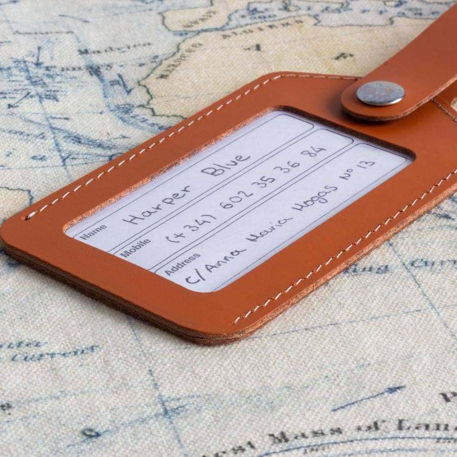 Étiquette de bagage - brun | Miss Wood accessoire de voyage Miss Wood 