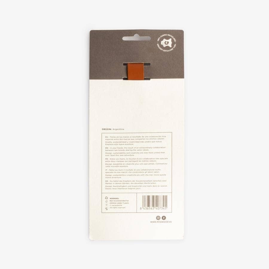 Étiquette de bagage - brun | Miss Wood accessoire de voyage Miss Wood 