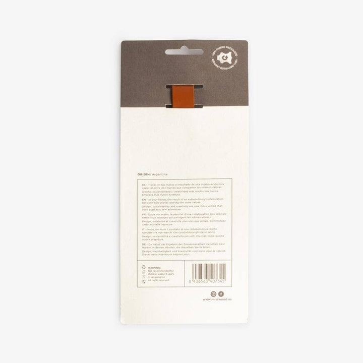 Étiquette de bagage - brun | Miss Wood accessoire de voyage Miss Wood 