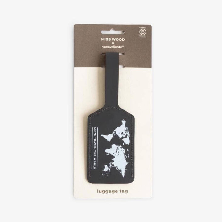 Étiquette de bagage - gris | Miss Wood accessoire de voyage Miss Wood 