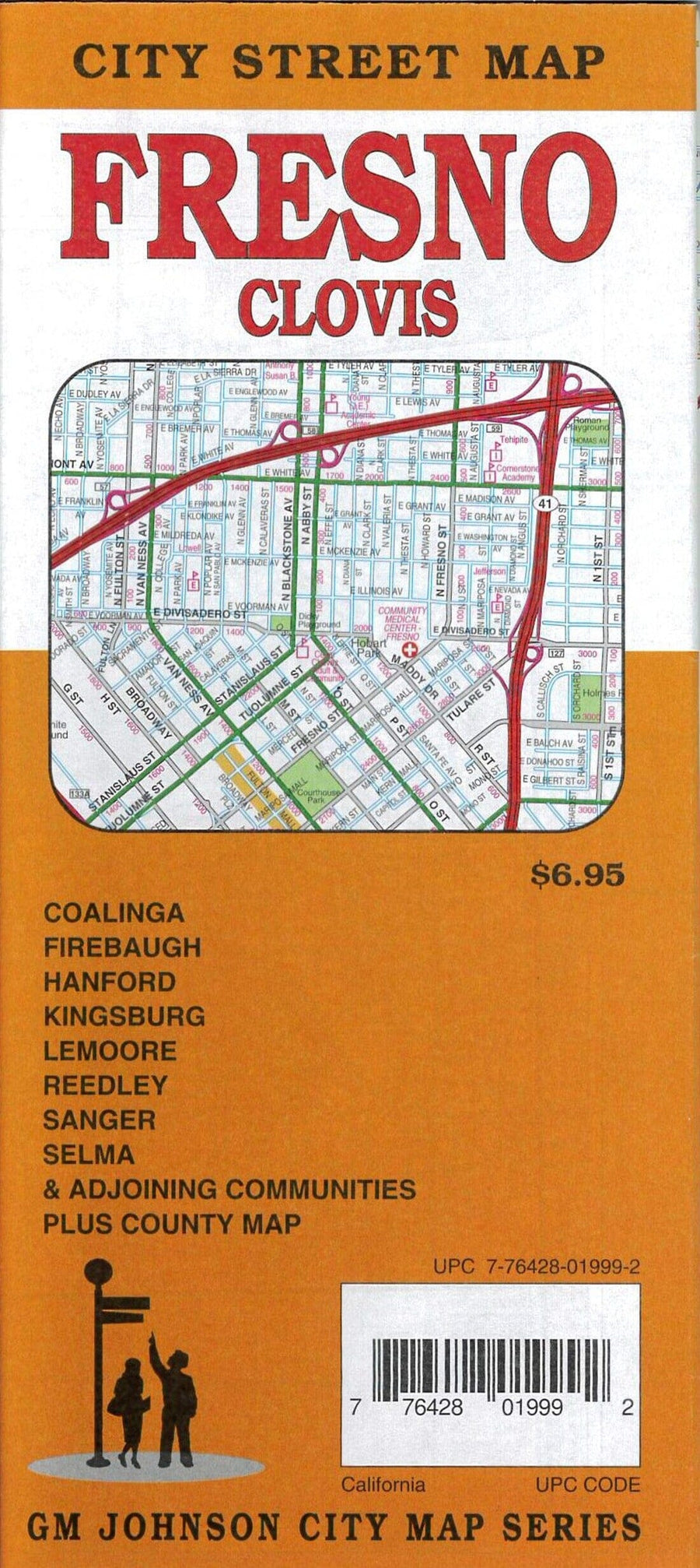 Fresno et Clovis (Californie) | GM Johnson carte pliée GM Johnson 