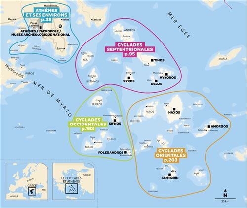 Géoguide (coups de coeur) - Iles grècques : les Cyclades et Athènes - Édition 2025 | Gallimard guide de voyage Gallimard 