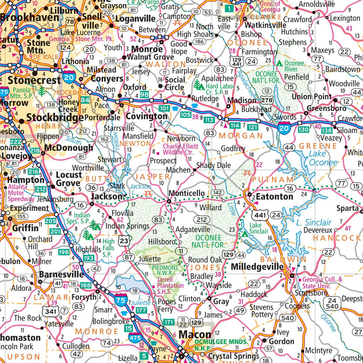 Géorgie, carte facile à plier | Rand McNally carte routière Rand McNally 