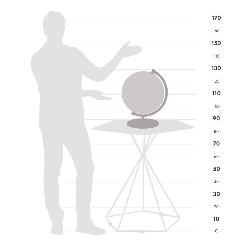 Globe éducatif "James Cook" - Diamètre 33 cm, couleur abricot | Zoffoli globe Zoffoli