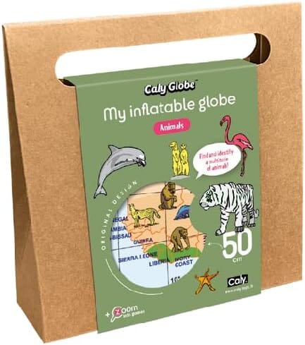 Globe gonflable de 50 cm (en anglais) - Animals | Calytoys globe Calytoys 