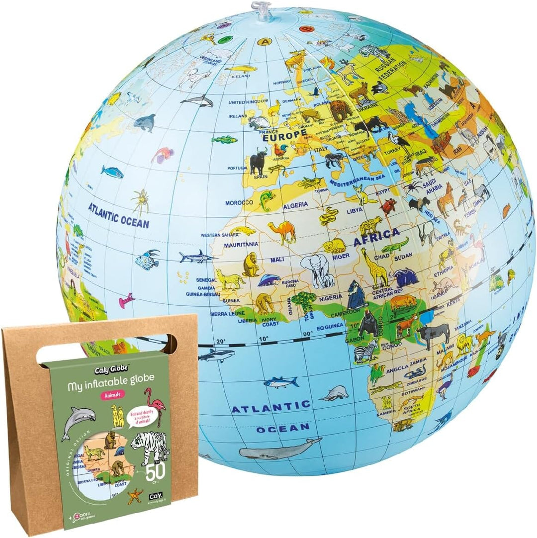 Globe gonflable de 50 cm (en anglais) - Animals | Calytoys globe Calytoys 
