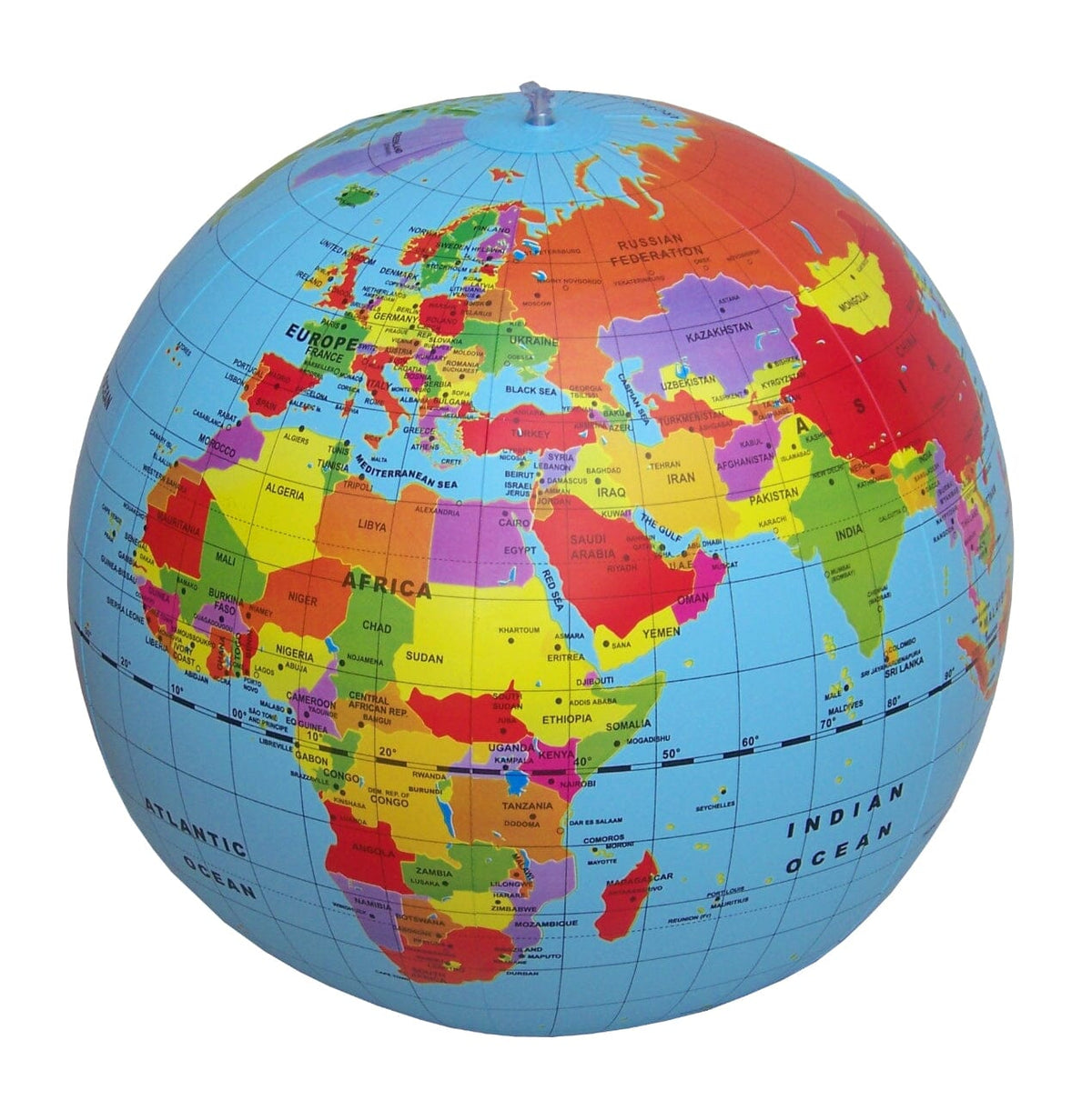 Globe gonflable de 50 cm (en anglais) - Monde politique (5 ans et +) | Calytoys globe Calytoys 