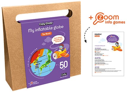 Globe gonflable de 50 cm (en anglais) - Monde politique (5 ans et +) | Calytoys globe Calytoys 