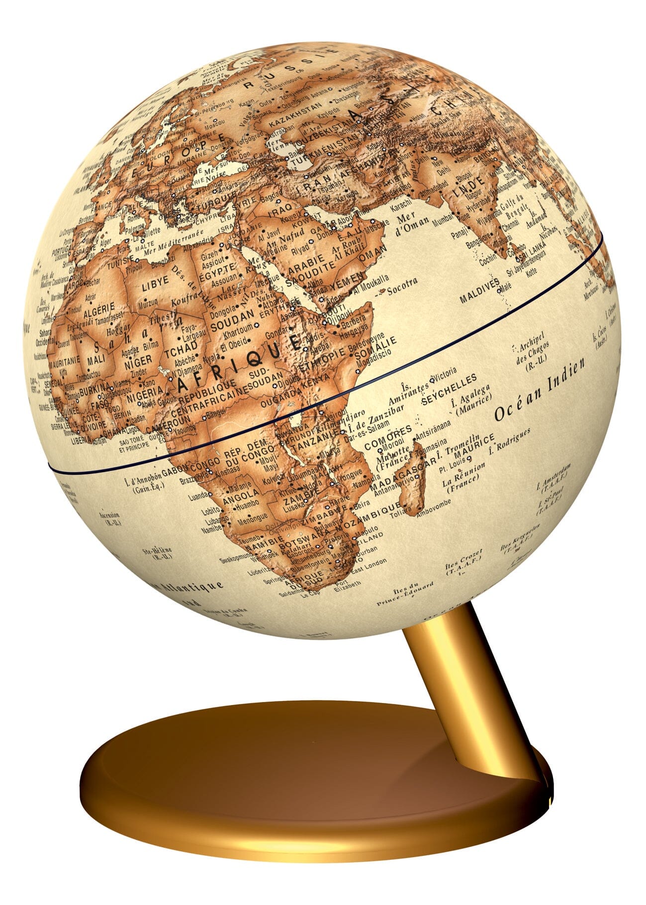 Globe lumineux de 15 cm - Monde, style antique | Stellanova globe Stellanova 