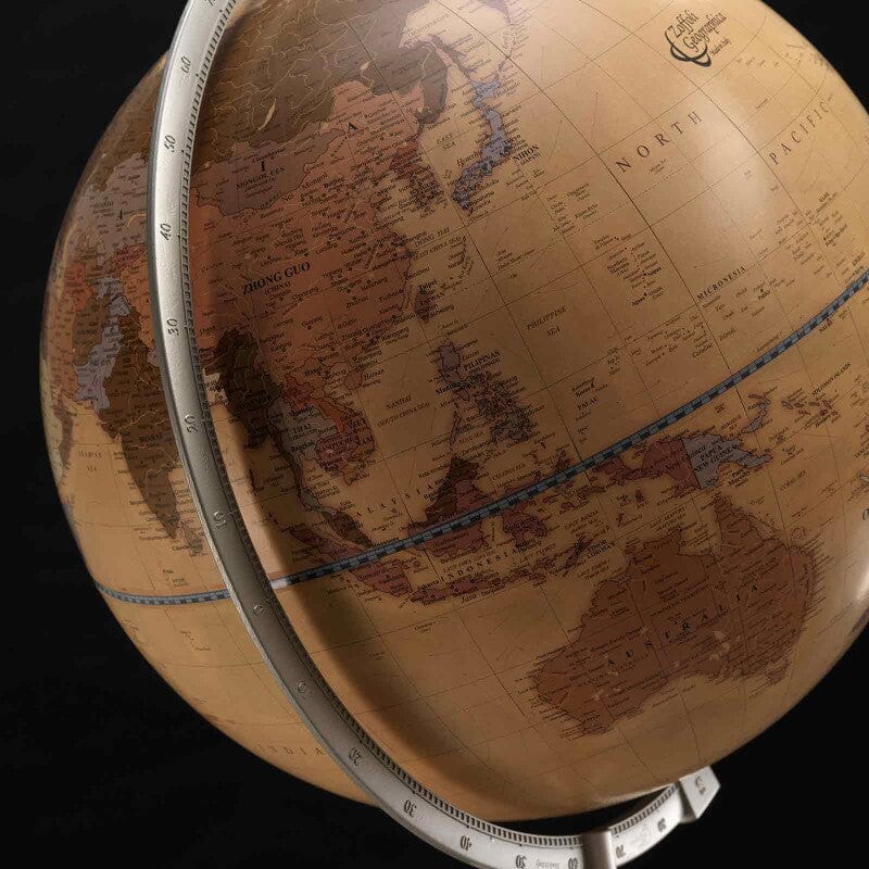 Globe sur pied "Vasco de Gama" - couleur abricot - Diamètre 40 cm | Zoffoli carte murale hors dimensions Zoffoli 