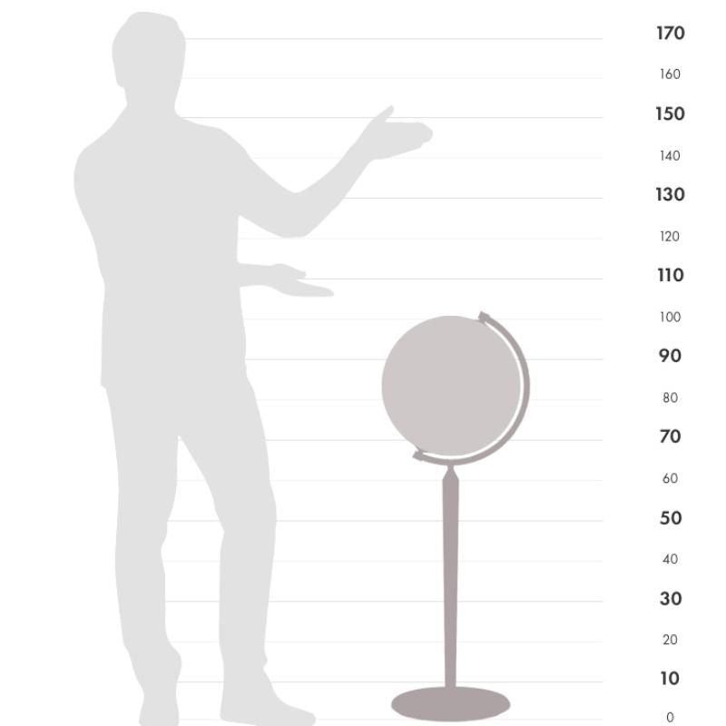 Globe sur pied "Vasco de Gama" - couleur abricot - Diamètre 40 cm | Zoffoli globe Zoffoli