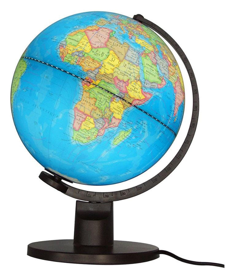 Globe terrestre tournant et lumineux de diamètre 25 cm (en français) globe Cartotheque Egg 