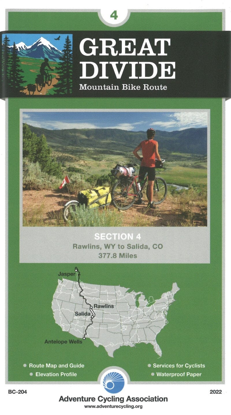 Great Divide Mountain Bike Route n° 4 -Silverthorne, Colorado - Platoro, Colorado (317 miles) | Adventure Cycling Association carte cycliste Adventure Cycling Association