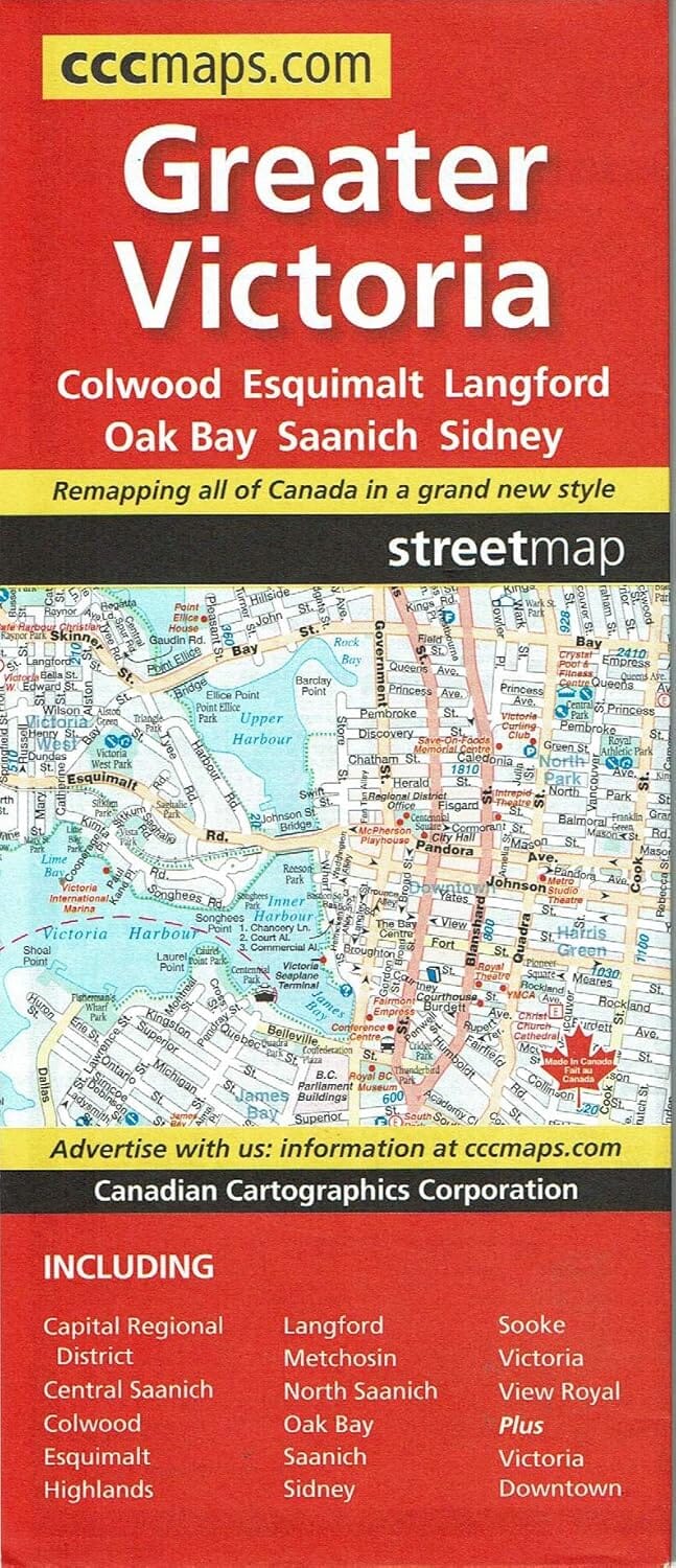 Greater Victoria (Colombie-Britannique) | Société canadienne de cartographie plan de ville Canadian Cartographics Corporation