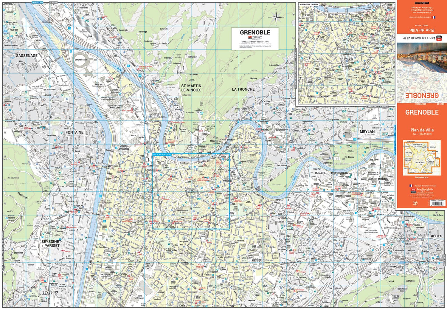 Grenoble, Isère - Plan de ville | Blay Foldex plan de ville Blay Foldex
