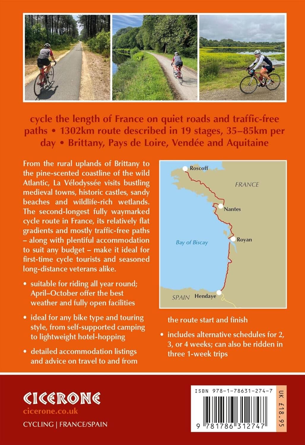 Guide cycliste (en anglais) - La vélodyssée | Cicerone guide cycliste Cicerone
