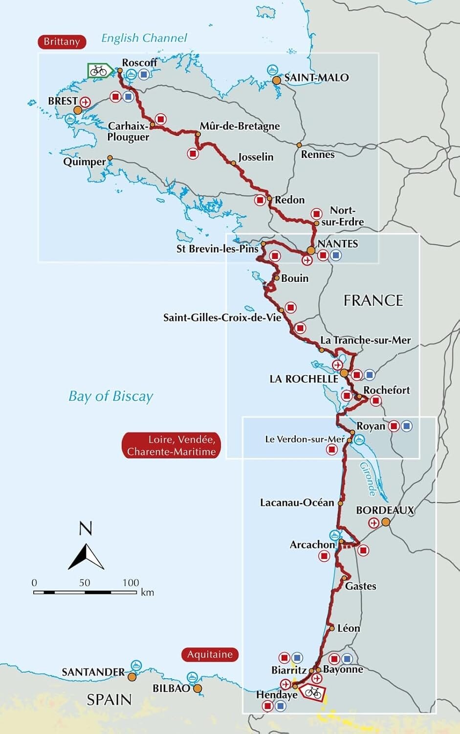 Guide cycliste (en anglais) - La vélodyssée | Cicerone guide cycliste Cicerone