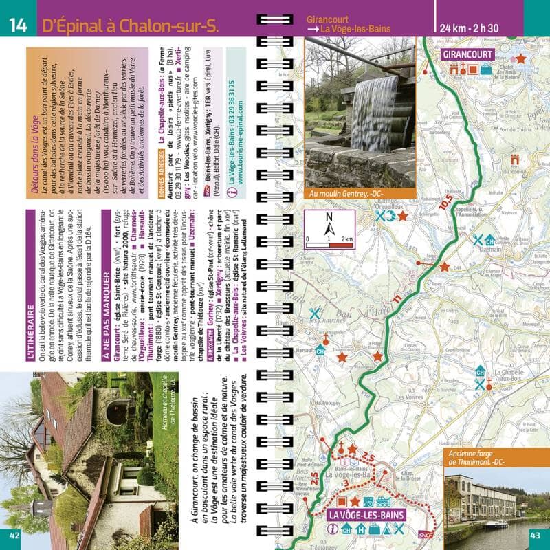Guide cycliste - La Voie Bleue : Moselle-Saône à vélo | Chamina guide cycliste Chamina 
