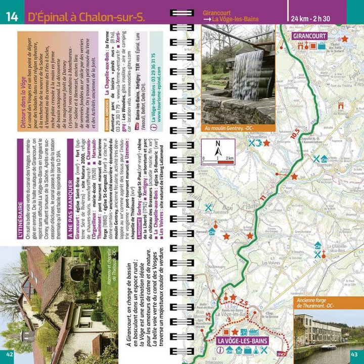 Guide cycliste - La Voie Bleue : Moselle-Saône à vélo | Chamina guide cycliste Chamina 