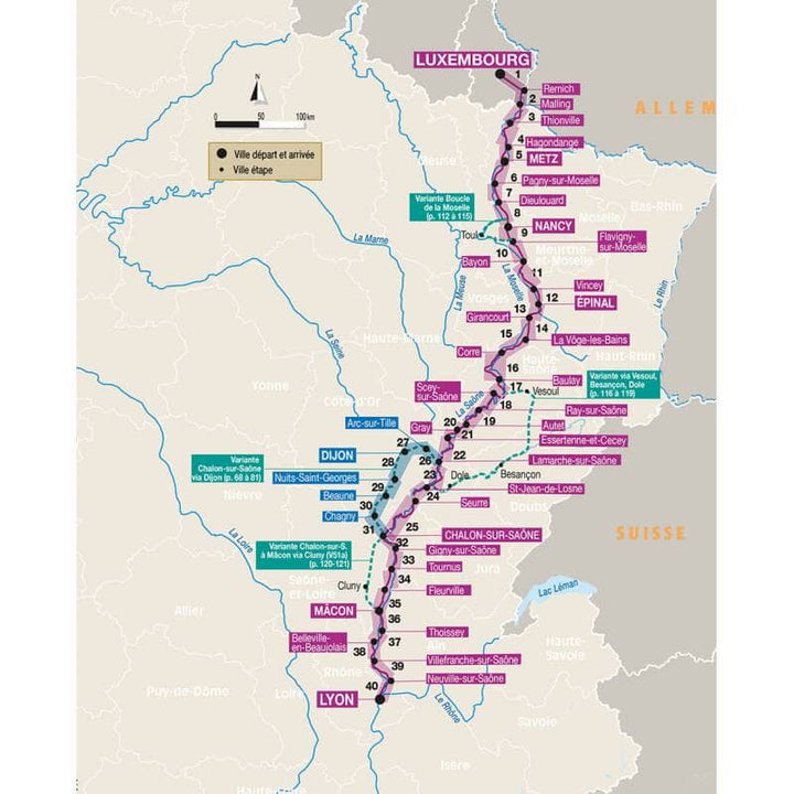 Guide cycliste - La Voie Bleue : Moselle-Saône à vélo | Chamina guide cycliste Chamina 
