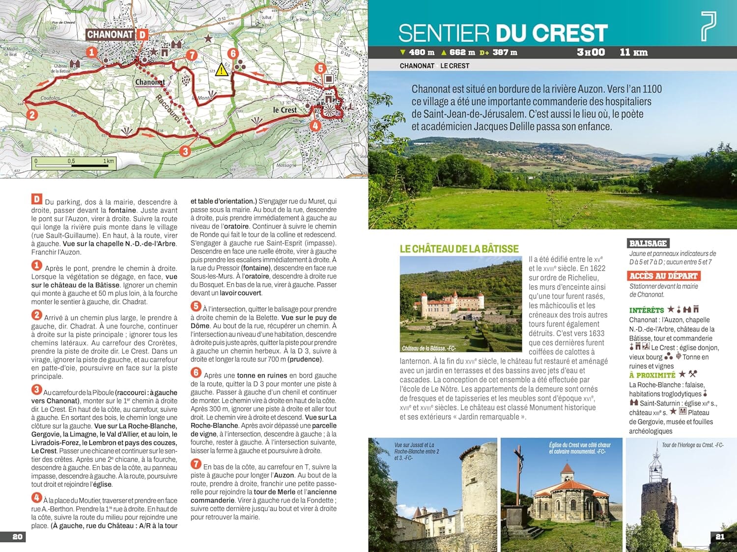 Guide de balades - Autour de Clermont-Ferrand, 20 randos | Chamina guide de randonnée Chamina 