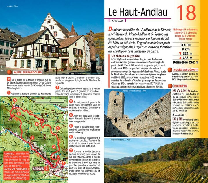 Guide de balades - Bas-Rhin à pied | Chamina guide de randonnée Chamina 