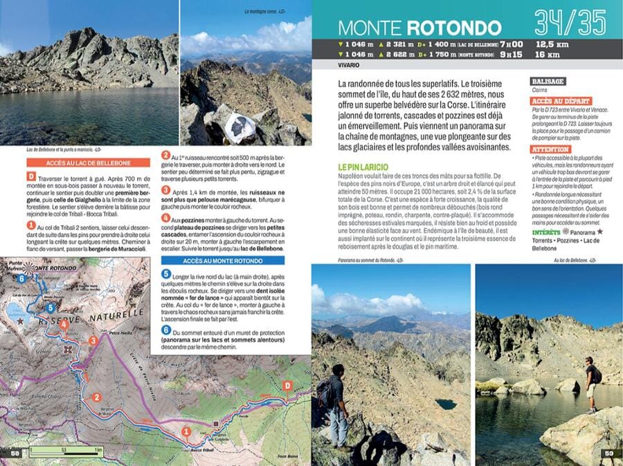 Guide de balades - Corse, 60 sentiers à pied | Chamina guide de randonnée Chamina 