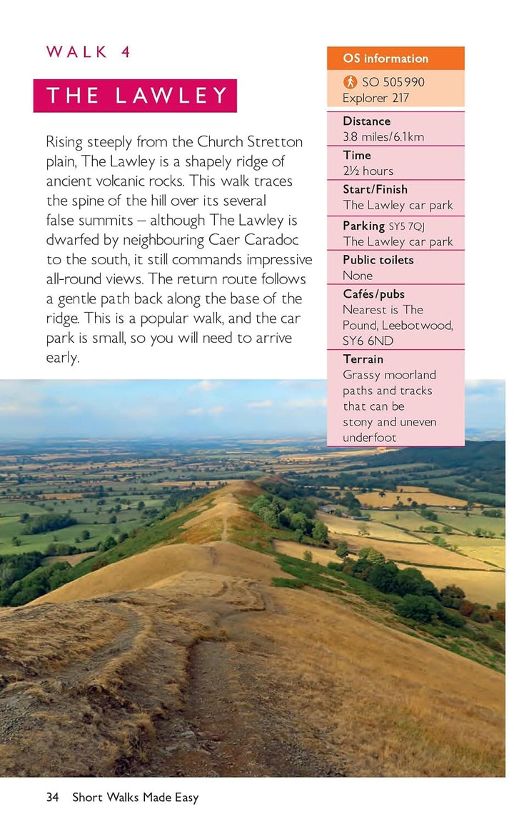 Guide de balades (en anglais) - Shropshire Hills | Ordnance Survey - Short Walks guide de randonnée Ordnance Survey