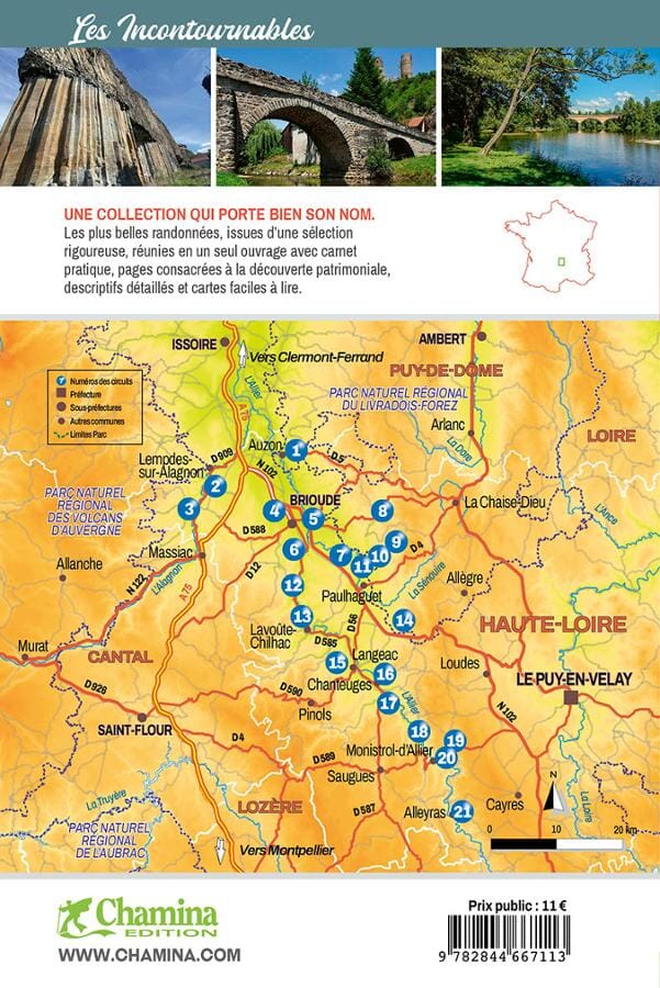Guide de balades - Gorges de l'Allier et autour de Brioude (Haute-Loire) | Chamina guide de randonnée Chamina 